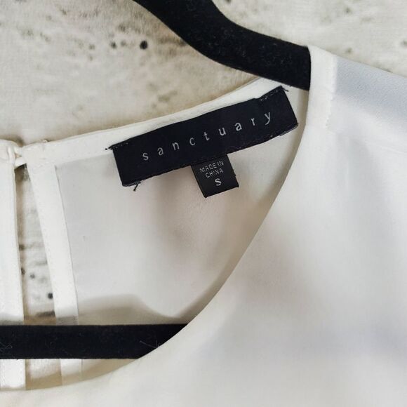 Sanctuary white Sleeveless tanktop Rayon small - Picture 4 of 8